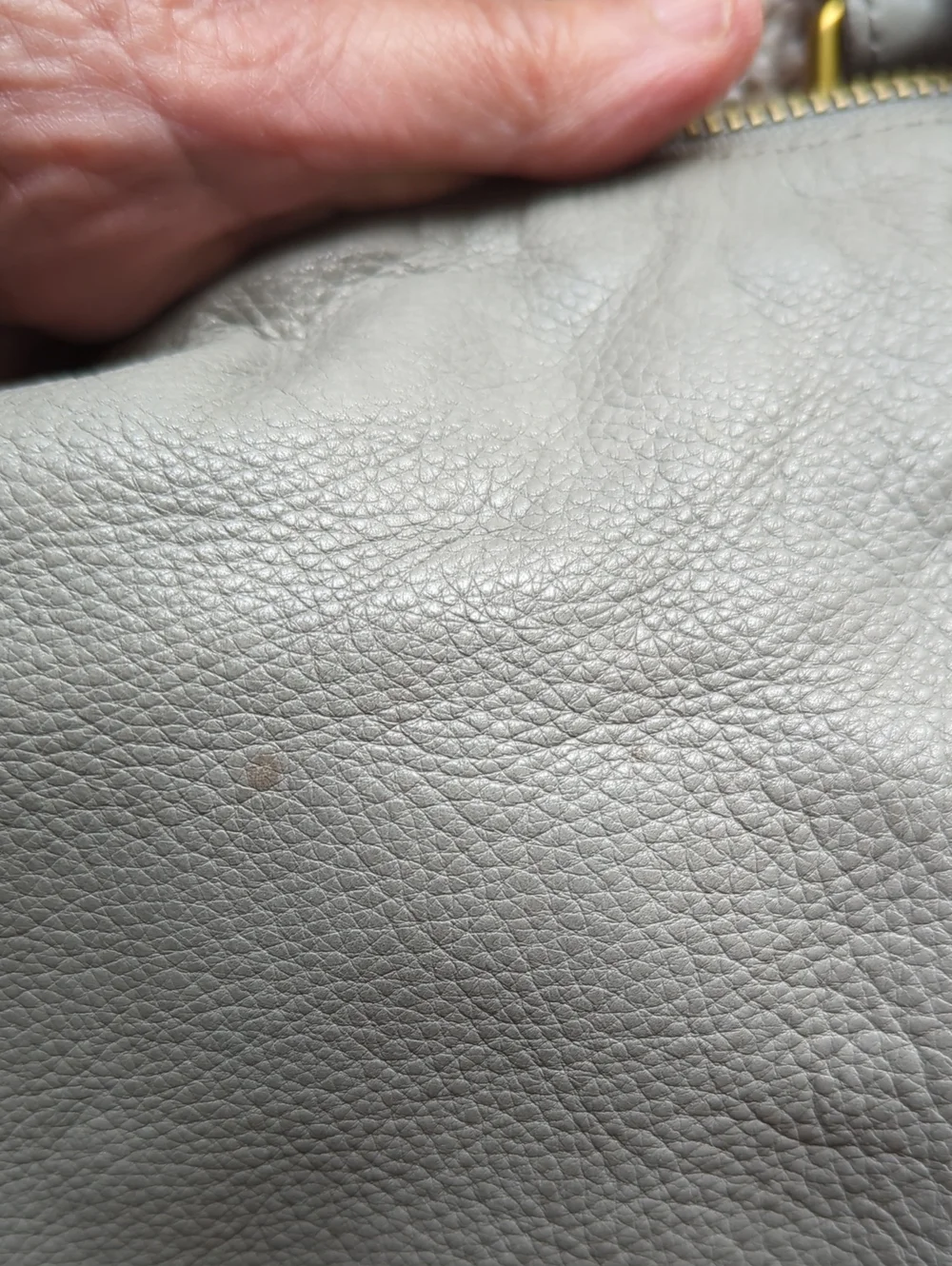 Liebeskin Berlin Gray Leather Elena Satchel Bag